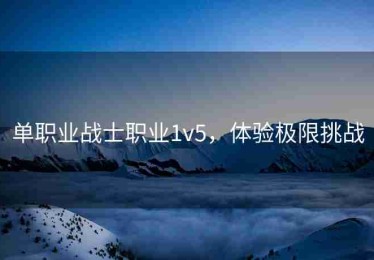 单职业战士职业1v5，体验极限挑战