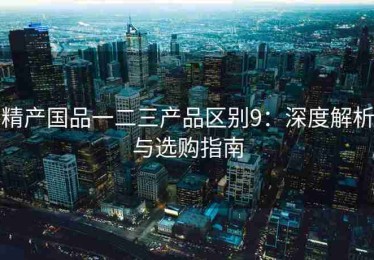 精产国品一二三产品区别9：深度解析与选购指南