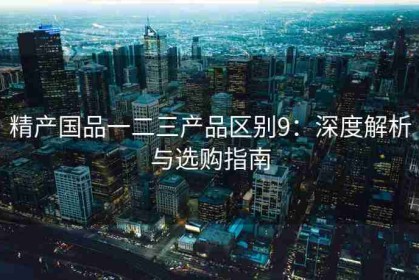 精产国品一二三产品区别9：深度解析与选购指南
