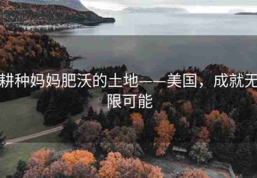 耕种妈妈肥沃的土地——美国，成就无限可能