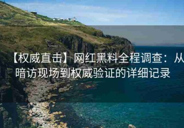 【权威直击】网红黑料全程调查：从暗访现场到权威验证的详细记录