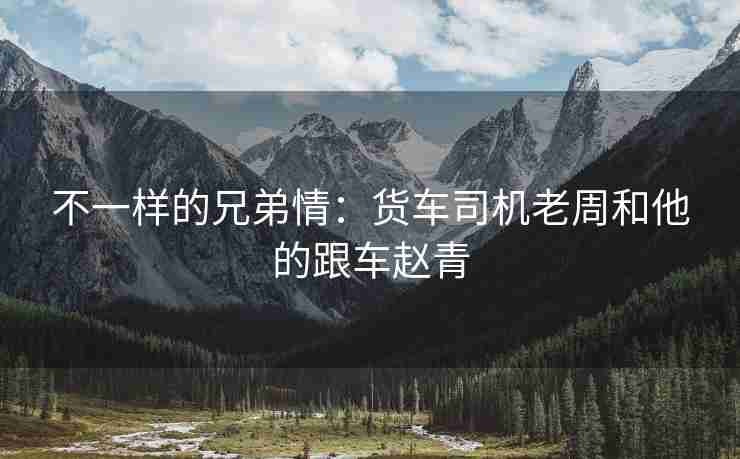 不一样的兄弟情：货车司机老周和他的跟车赵青
